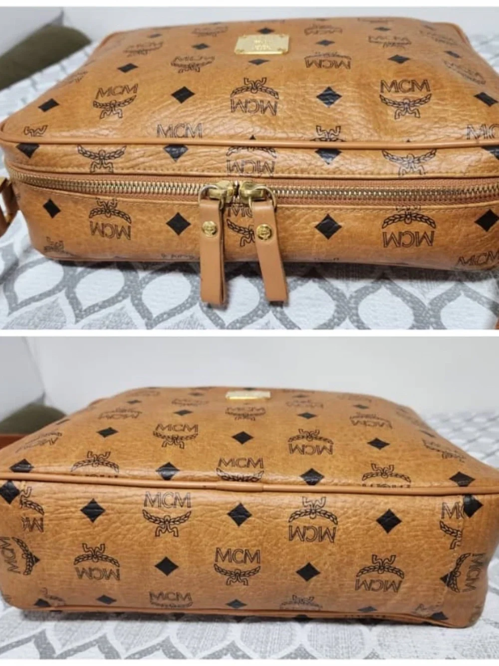 Authentic MCM Visetos Crossbody/Shoulder Bag Brown